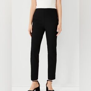 Ann Taylor navy blue lightweight waffle slim pant, 10